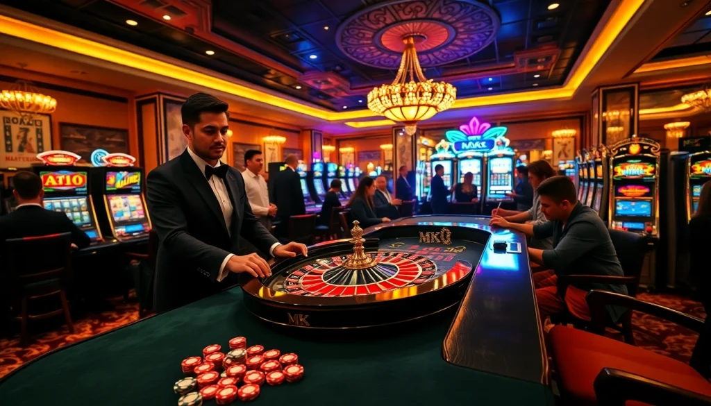 Experience the thrill of winning at the MK8 casino with vibrant action at the roulette table.