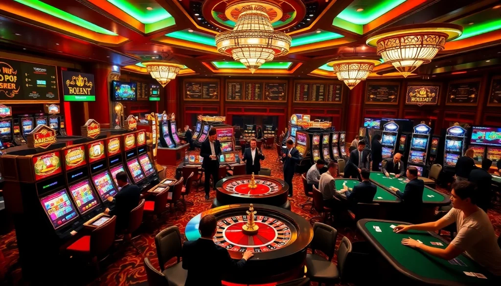 Experience the thrill of winning at https://i9bet.ren/ with a vibrant casino featuring roulette wheels and slot machines.