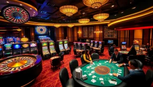 Players enjoying exhilarating games at xo88.quest's luxurious casino floor.