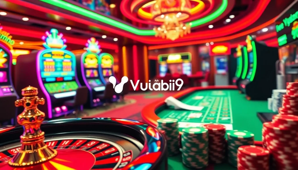 Experience the excitement of Trang chủ Vuabai9 with vibrant casino tables and dynamic online betting.