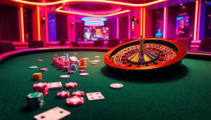 Experience thrilling gameplay at plus777 online casino with exciting poker chips and vibrant roulette.