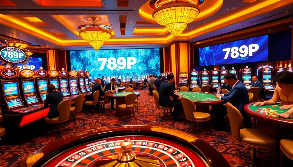 Players enjoying thrilling games at 789P Casino, showcasing vibrant tables and exciting vibes.