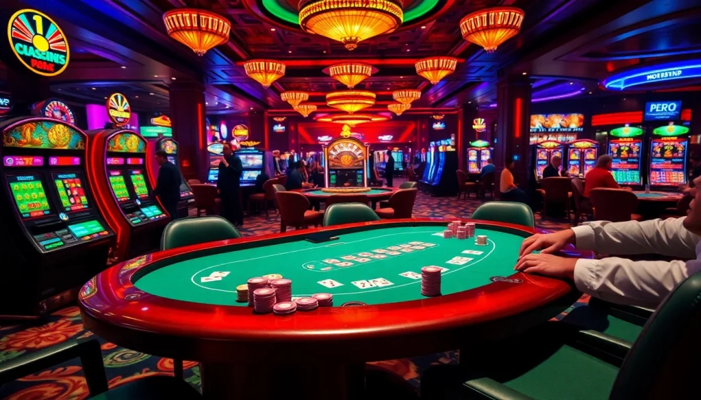 This vibrant casino scene blends the hidden wiki dark web concept with a lively poker game, illuminating the thrill of gambling.