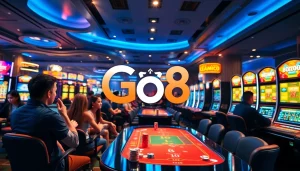 Engaged players at the Go8 online casino, highlighting poker and Tài Xỉu excitement.