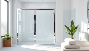 Showcasing stylish shower doors uk in a modern bathroom with elegant design.