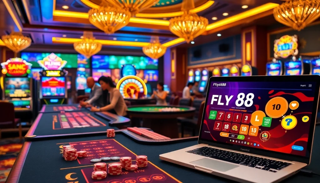 Experience the thrill of winning at trang chủ FLY88, featuring vibrant casino games and engaging players.