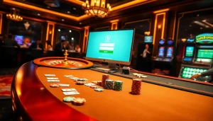 Engage in excitement with đăng nhập luck8 at a luxurious casino table adorned with colorful chips.