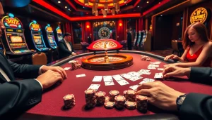 Engaging poker game at https://vua88h.com/ with vibrant casino atmosphere and thrilling gameplay.