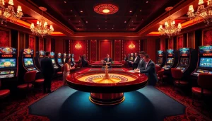 Experience the thrill of gambling at 555win com's luxurious casino with roulette tables and exciting slot machines.