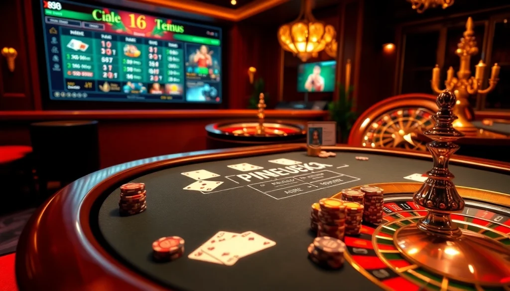 Experience the thrill of xx88 at a luxurious casino table filled with poker chips and cards.