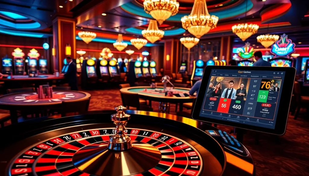 Experience thrilling games at https://lc88.supply/ with vibrant casino tables and lively gamblers.