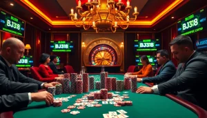 Experience the thrill of high-stakes poker at BJ38 with luxury tables and vibrant game options.