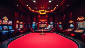 Experience the excitement of gaming at http://8kbet.ink/ with vibrant casino tables, slot machines, and roulette wheels.
