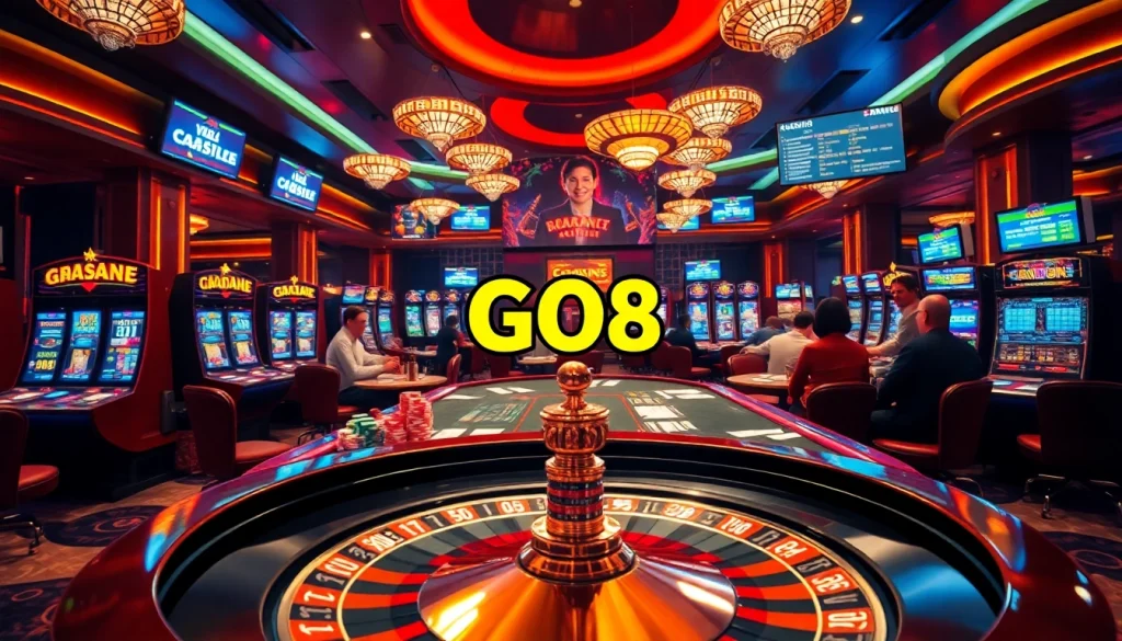 Engaged gamblers strategizing at the poker table in a GO8 casino atmosphere.