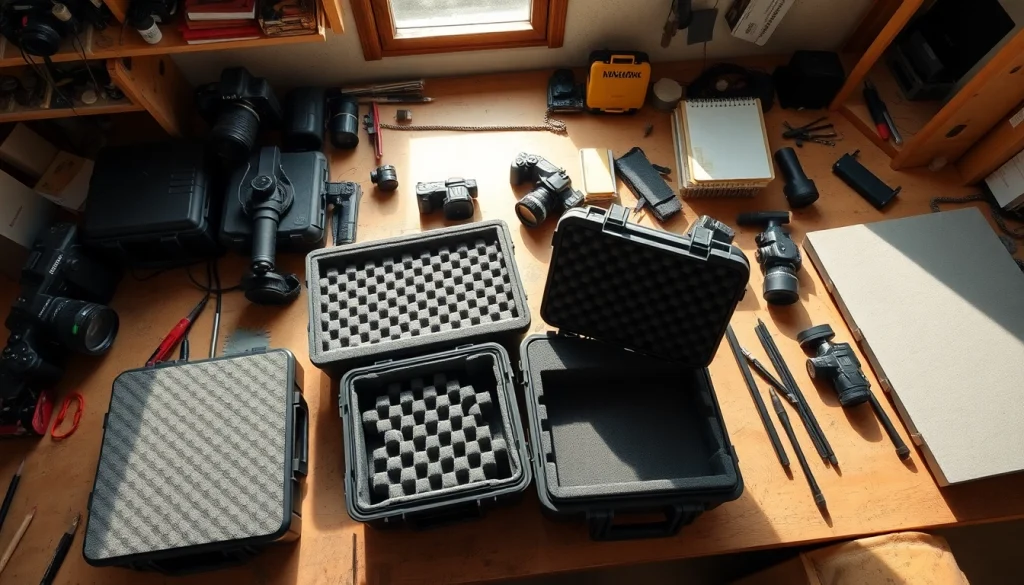Craft custom foam inserts Pelican cases for secure storage and organization.