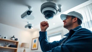 Instalación de cámaras de seguridad y sistemas de alarma por D-Tech, mejorando la seguridad del hogar con alarmas de seguridad.