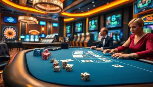 Gamblers strategizing at the nhà cái PS99 casino table, showcasing excitement and elegance.