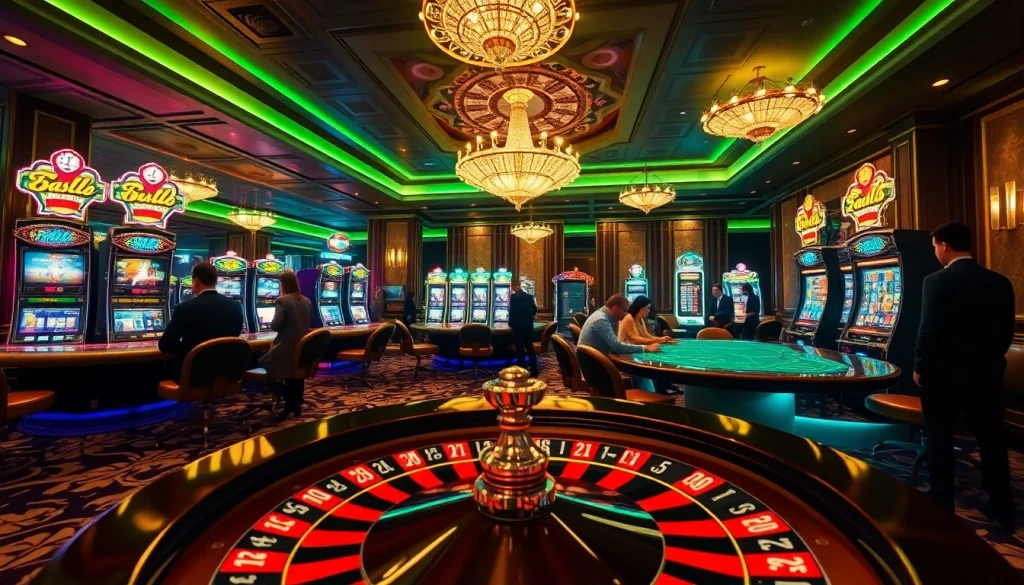 Experience thrilling gameplay at mm88 with vibrant casino tables and enchanting slot machines.