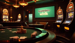 Engage with the hidden wiki while playing poker at a luxurious casino table equipped with chips and cards.