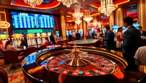 Players excitedly enjoying PG88 casino activities at a vibrant roulette table in an upscale environment.