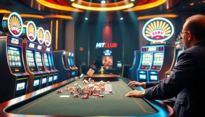 Experience the excitement of HITCLUB as players engage at a dynamic casino table.