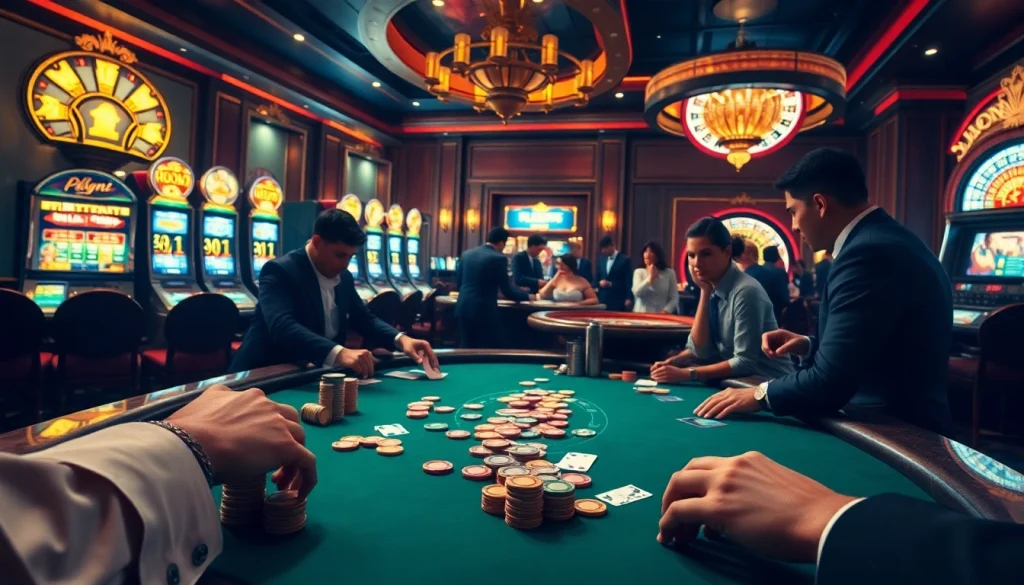 Players enjoy an intense poker match at the casino, reflecting the hidden wiki's thrilling and secure gambling experience.