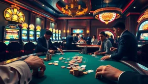 Players enjoy an intense poker match at the casino, reflecting the hidden wiki's thrilling and secure gambling experience.