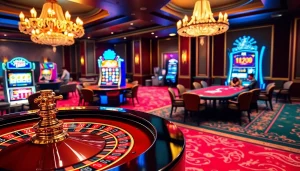 Experience the excitement of king88 at a luxurious casino table with vibrant chips and cards.