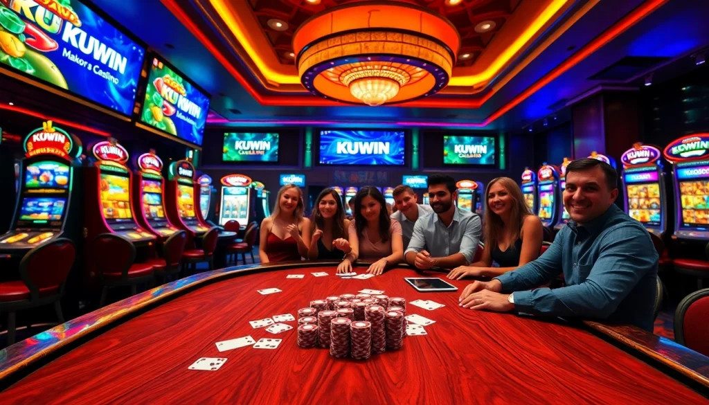 Engage in a thrilling casino experience with KUWIN poker and slot machines.