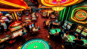 Experience exhilarating gameplay at trang chủ XX88 with luxurious casino tables and vibrant gaming elements.