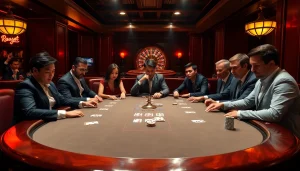 Experience high-stakes action at https://hacoolmall.com/ with an exciting poker scene showcasing strategic gameplay.