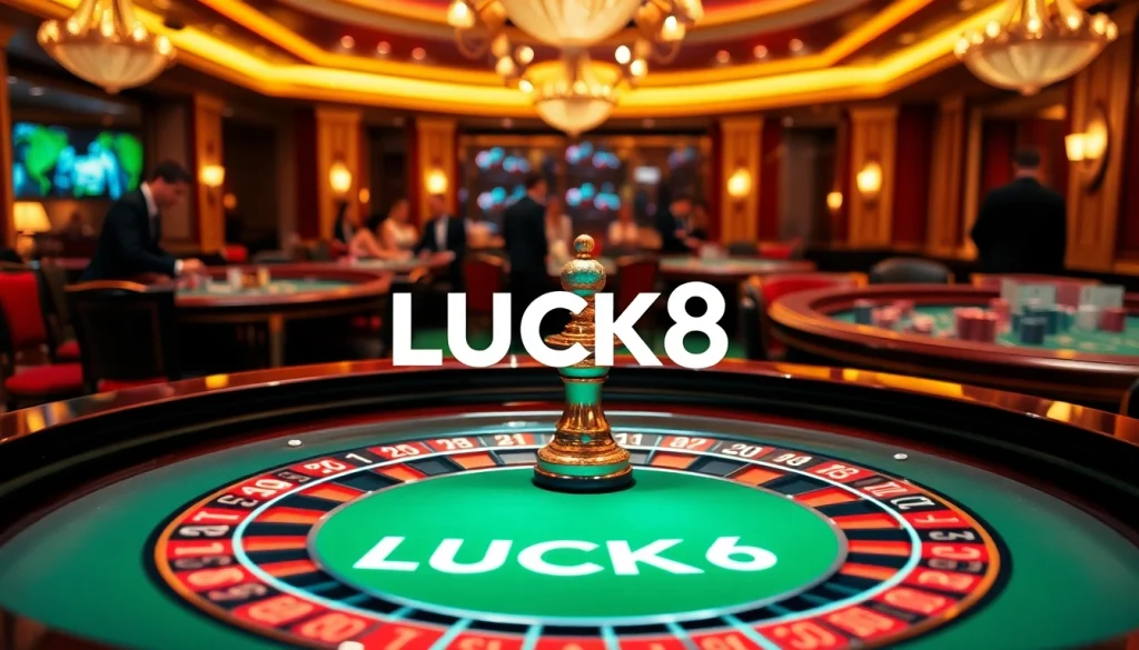 Trải nghiệm hành động chơi game đầy hồi hộp tại https://luck8.net với bàn roulette sang trọng và những đồng poker màu sắc sống động.