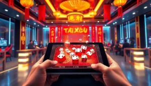 Tài Xỉu game interface showcasing dynamic dice animations and engaging players.