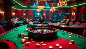 Join the excitement at nhà cái S8 with casino tables, roulette, and energetic players.