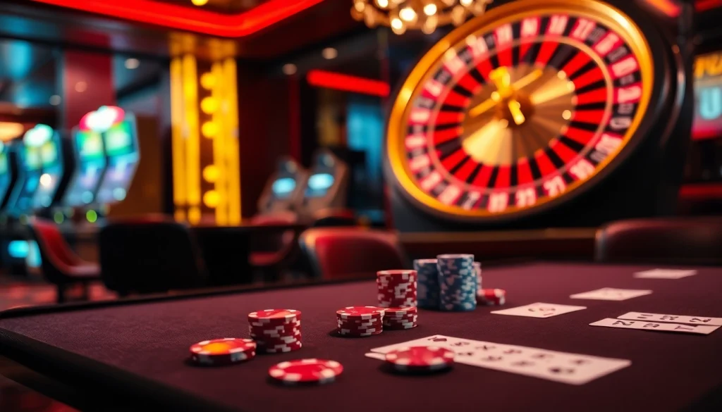 Experience the thrill of high-stakes gaming at https://lc888s.com/ with an elegant poker scene and vibrant roulette wheel.