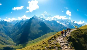 Stunning view of Manaslu Circuit Trek featuring Mount Manaslu and Larkya La Pass