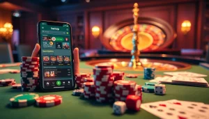 Trải nghiệm sự phấn khích của cá cược với ứng dụng betvip trên bàn casino sang trọng với các trò chơi trực tiếp.