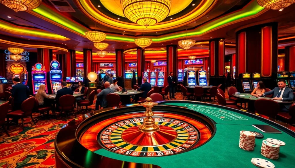 Engage in thrilling casino action with hello88 at luxurious poker tables and vibrant slot machines.