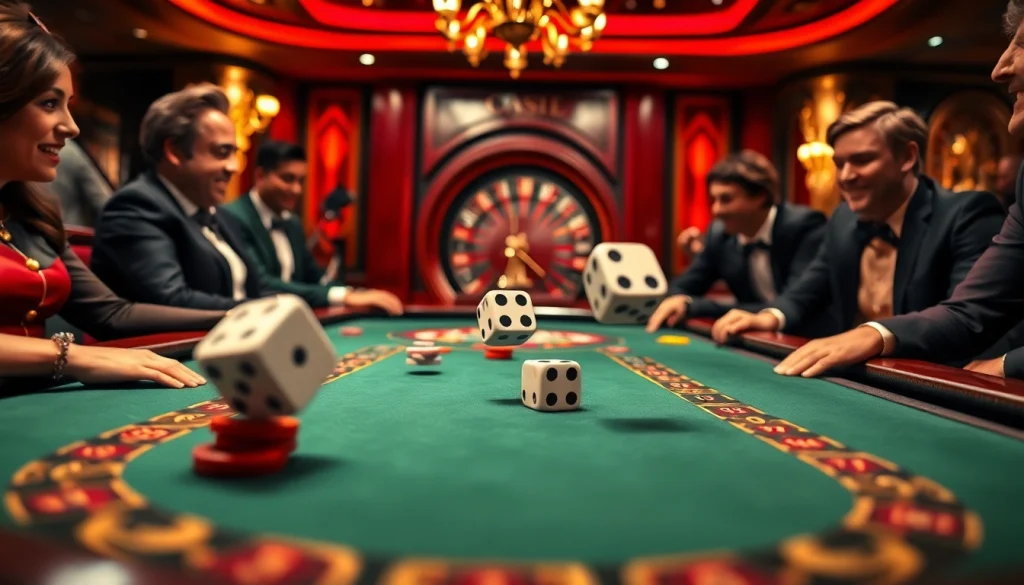 Experience the thrill of gaming at a luxurious casino table featuring mb666 poker chips.