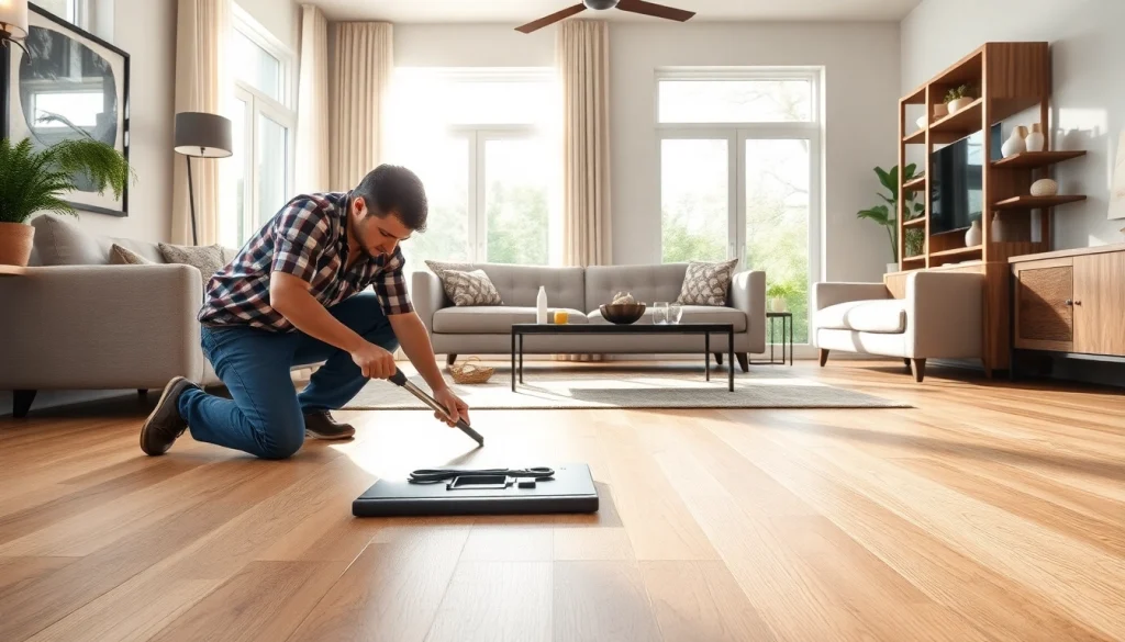 Enhance your space with stunning vinyl flooring showcased in a vibrant living room.