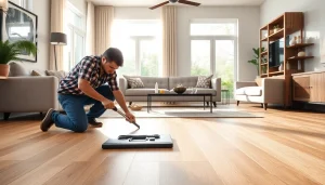 Enhance your space with stunning vinyl flooring showcased in a vibrant living room.