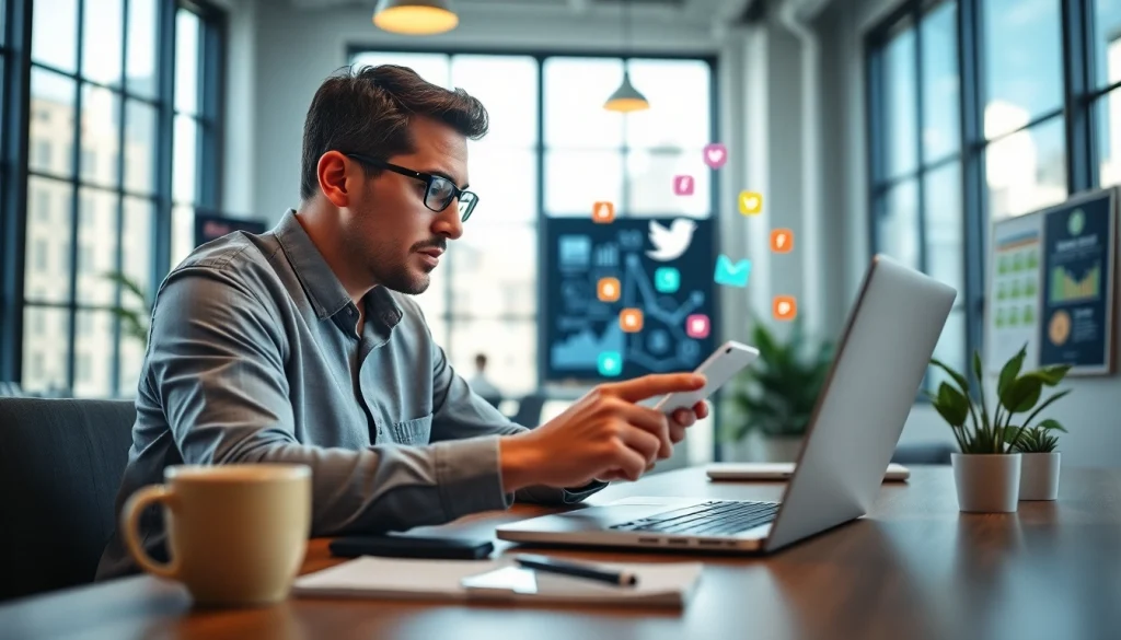 Boost your strategy with social media marketing edmonton insights from an expert working in a modern office.