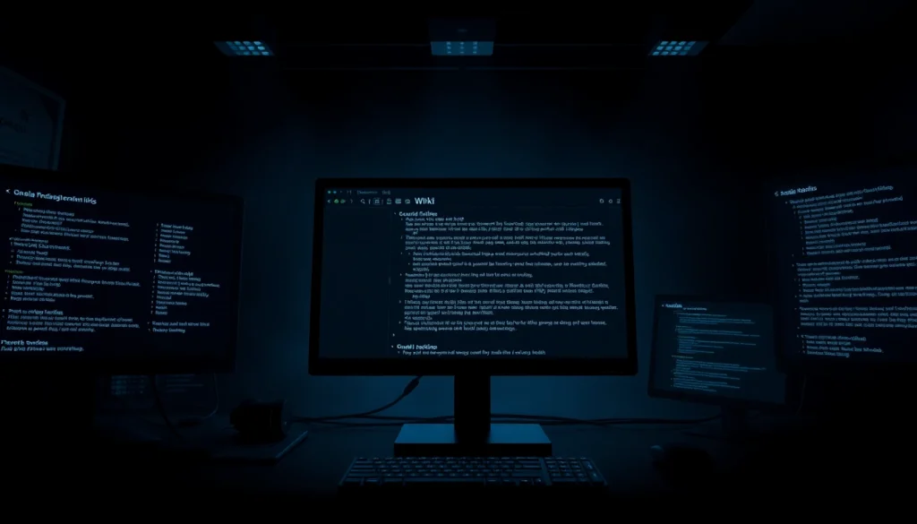 Explore the hidden wiki interface showcasing .onion links and dark web resources.