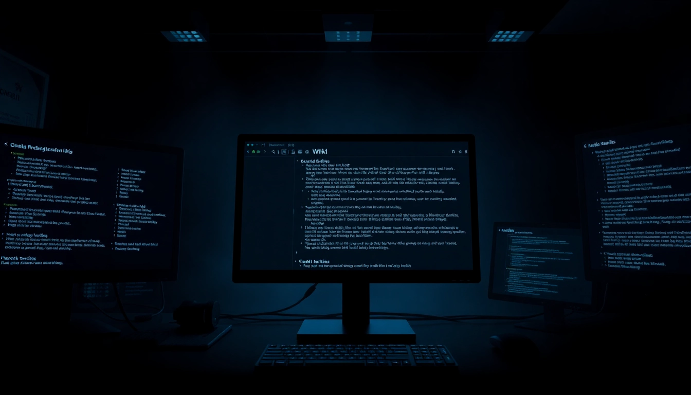 Explore the hidden wiki interface showcasing .onion links and dark web resources.