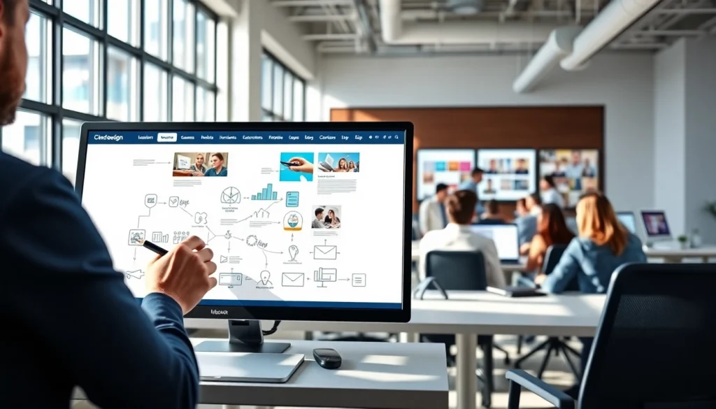 Engaging team collaboration on innovative website design essex in a modern office setting.