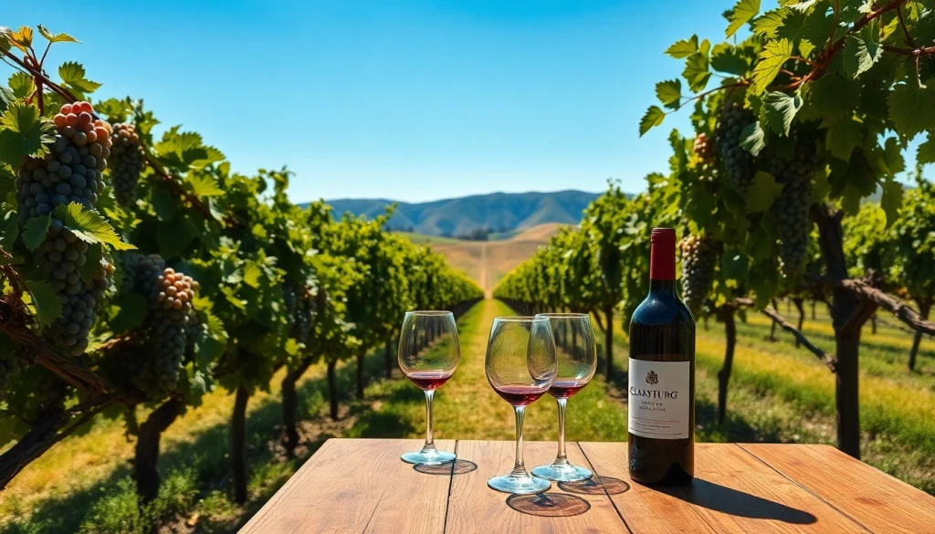 Savor Clarksburg wines in a scenic vineyard setting with a rustic tasting setup.