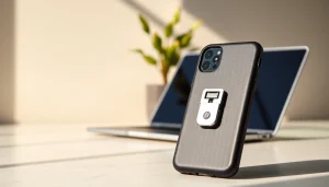 Stilvolle Handy Tasche abschließbar mit modernem Design und sicherem Verschluss.