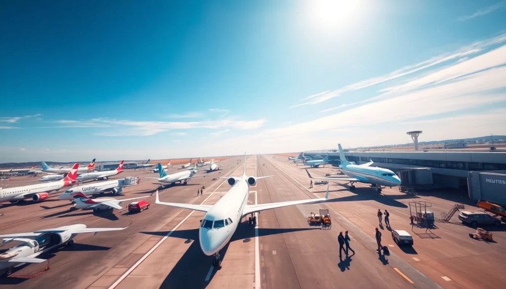 Dynamic airport scene featuring aircraft and activities at https://rr9935.com/ showcasing vibrant aviation life.