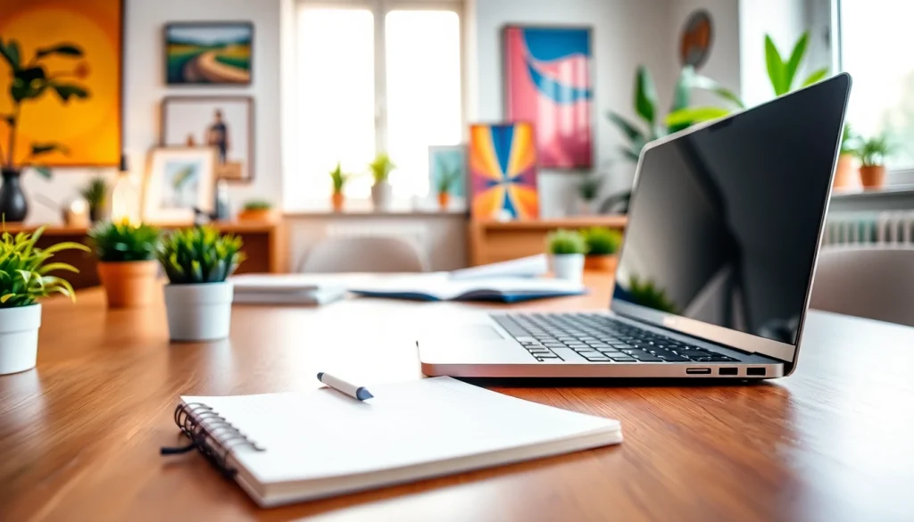 How to create an inspiring workspace with vibrant elements and natural light.