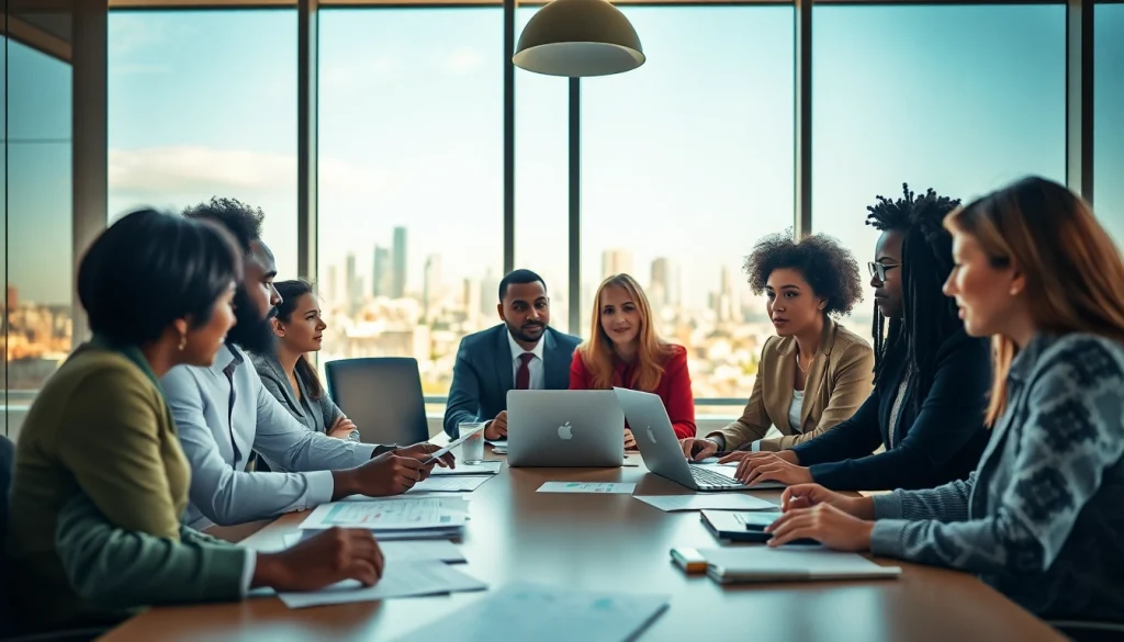 Engaged team collaborating on competitive intelligence faqs strategies in a modern office.